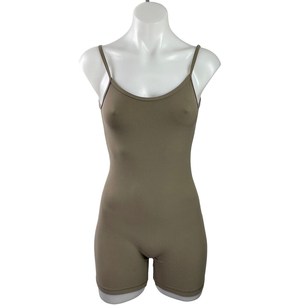Aritzia Golden Gray Brown Sleeveless Cami One Piece Bodysuit Jumpsuit Romper XS
